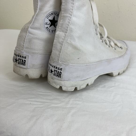 Chuck Taylor All Star Lugged High Top Sneaker Womens 5.5 White - Picture 7 of 10